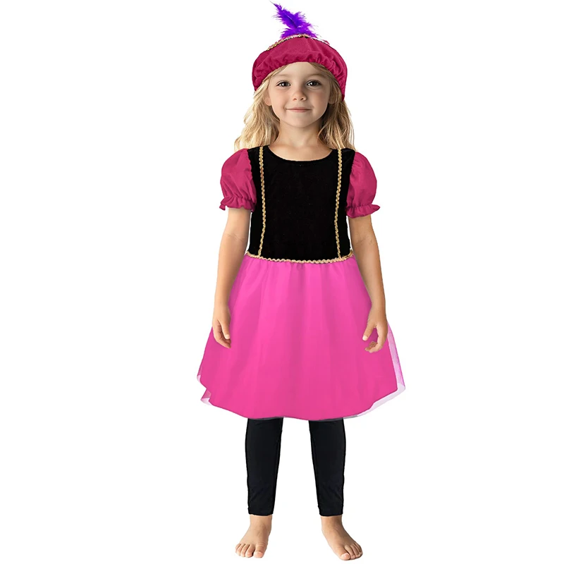 

Carnival Enfant Fancy Dress Up Dresses Pink Halloween Cosplay Niño Costume