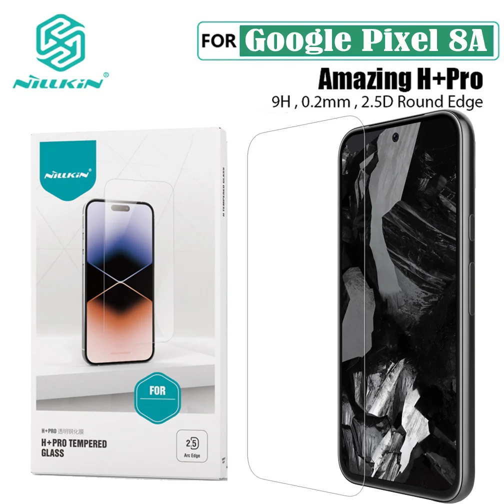 

Закаленное стекло Nillkin для Google Pixel 8a Amazing H + PRO, противоударное 2.5D 0,2 мм 9H, Защитная пленка для экрана для Google Pixel8a