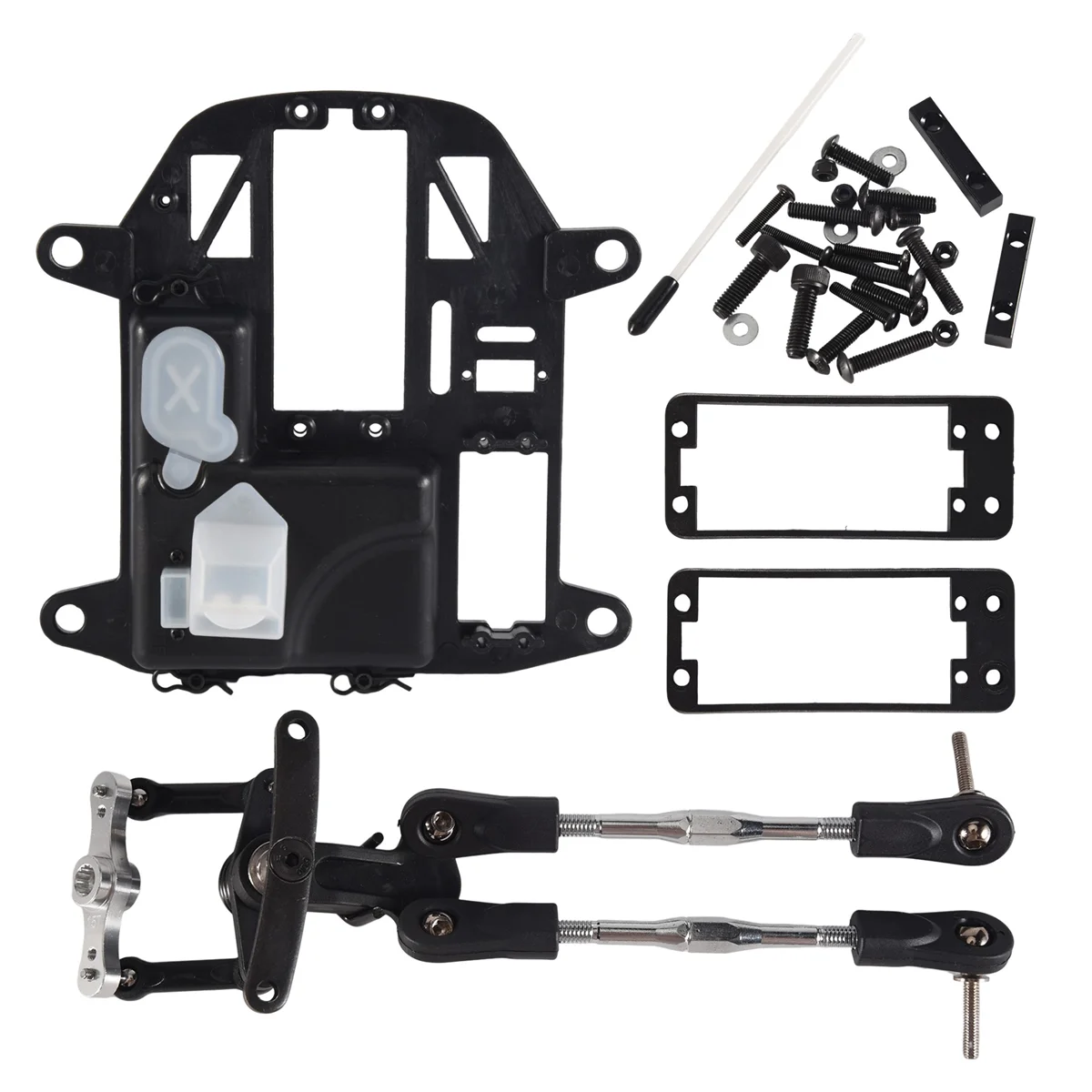 Aluminum Symmetrical Trun Symmetric Steering Kit Fit for 1/5 HPI ROVAN KM BAJA 5B 5T 5SC King Motor