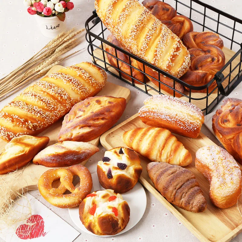 Artificial Bread Simulation Food Model Fake Doughnut Home Decor Cake Shop Bakery Window Display Photography Props Table Decor