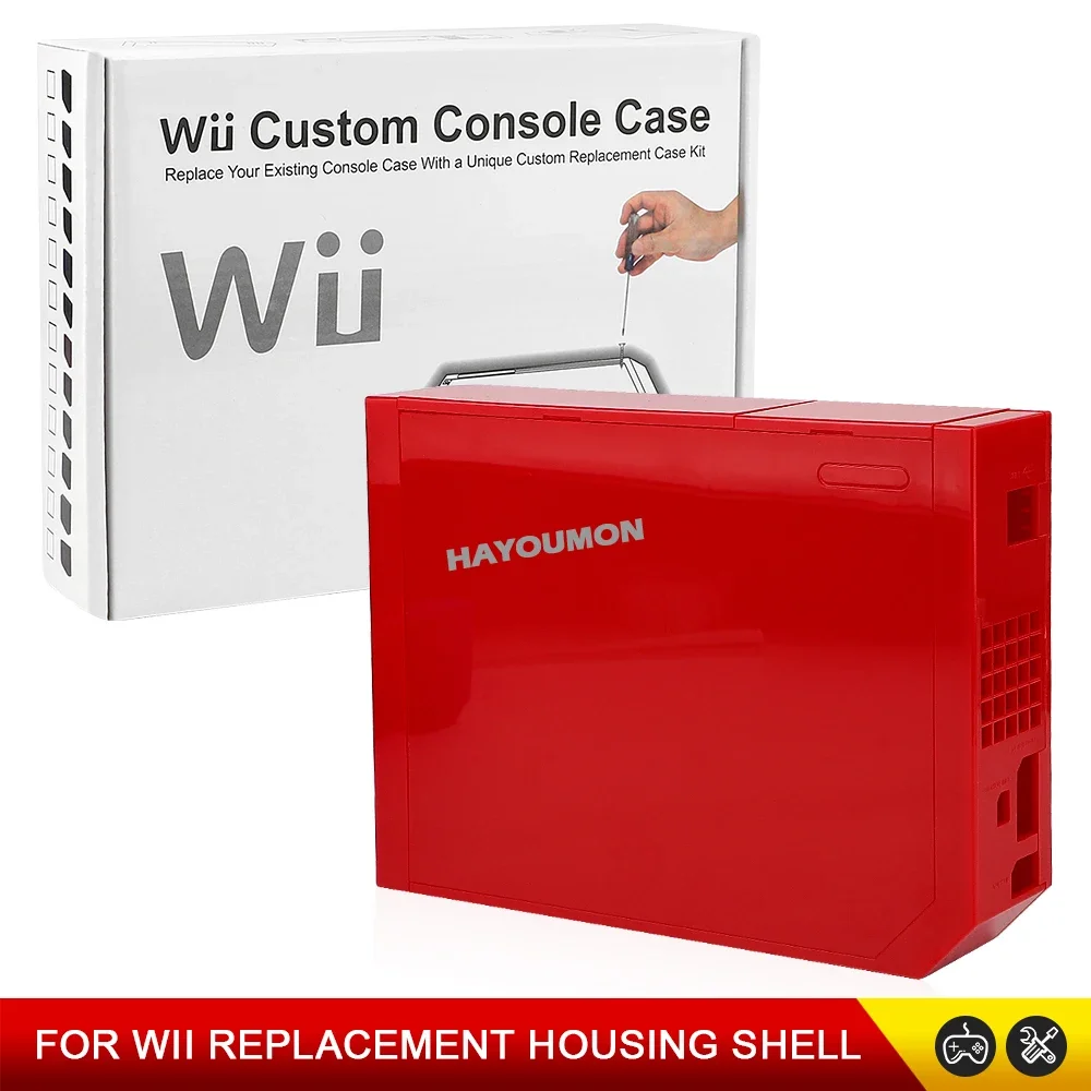 NEW Full Set For Wii Full Case Cover Housing Shell With Buttons Transparent Black Color Housing Shell Case For Wii Gaming Consol
