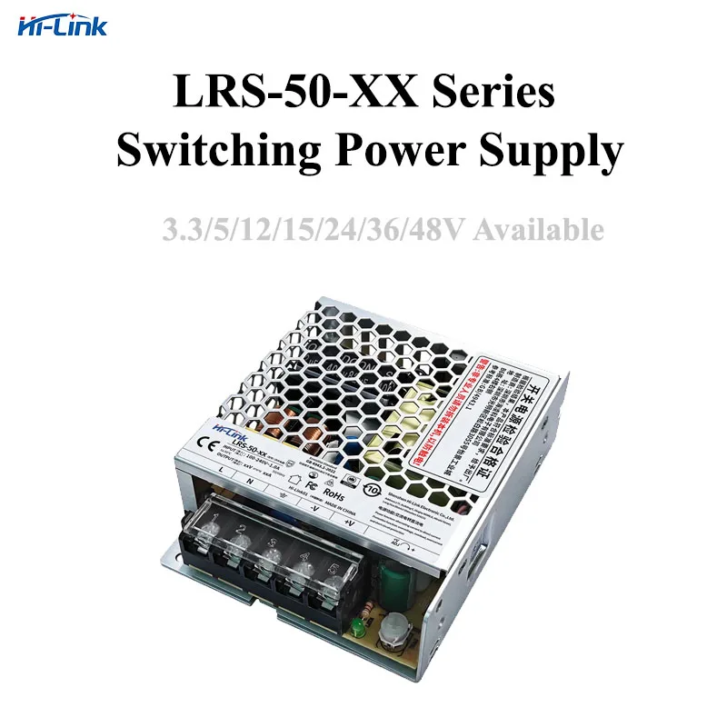 Hi-Link New LRS-50-24 LRS-50-12  50W ACDC Enclosed Switching Power Supply Electronic Component Integrated Circuit Power Module