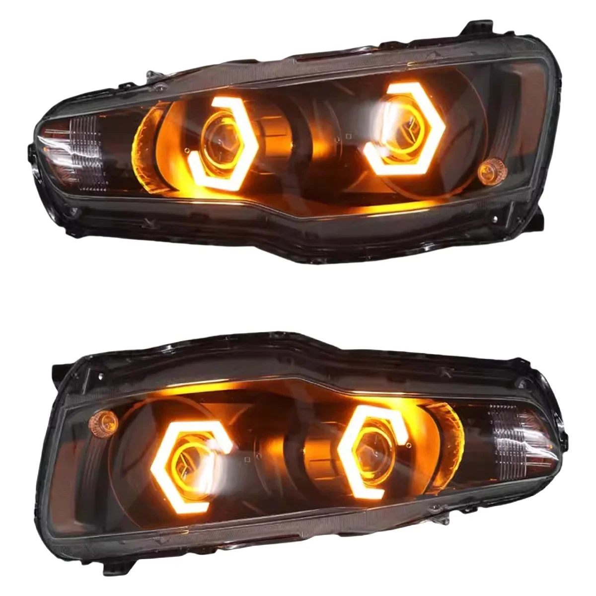 

Front headlamp Led Headlight for Mitsubishi Lancer-ex 09-16 Daytime Running DRL Head lamp Low High Beam Turn signal