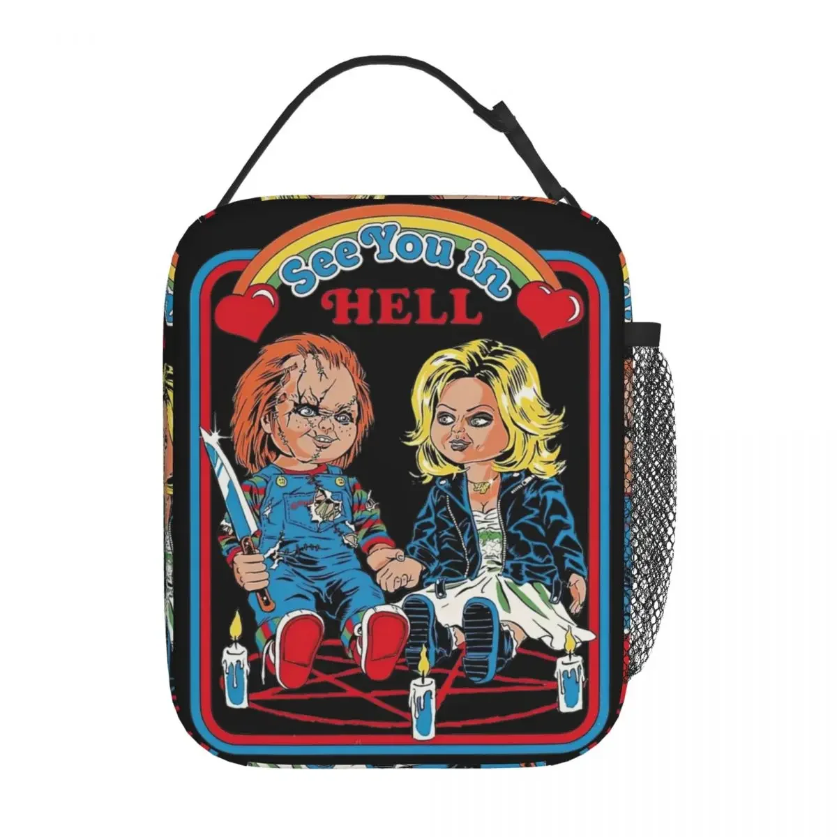 Chucky See You In Hell Insulated Lunch Bags Thermal Bag Reusable Portable Lunch Box Tote Food Storage Bags Beach Outdoor