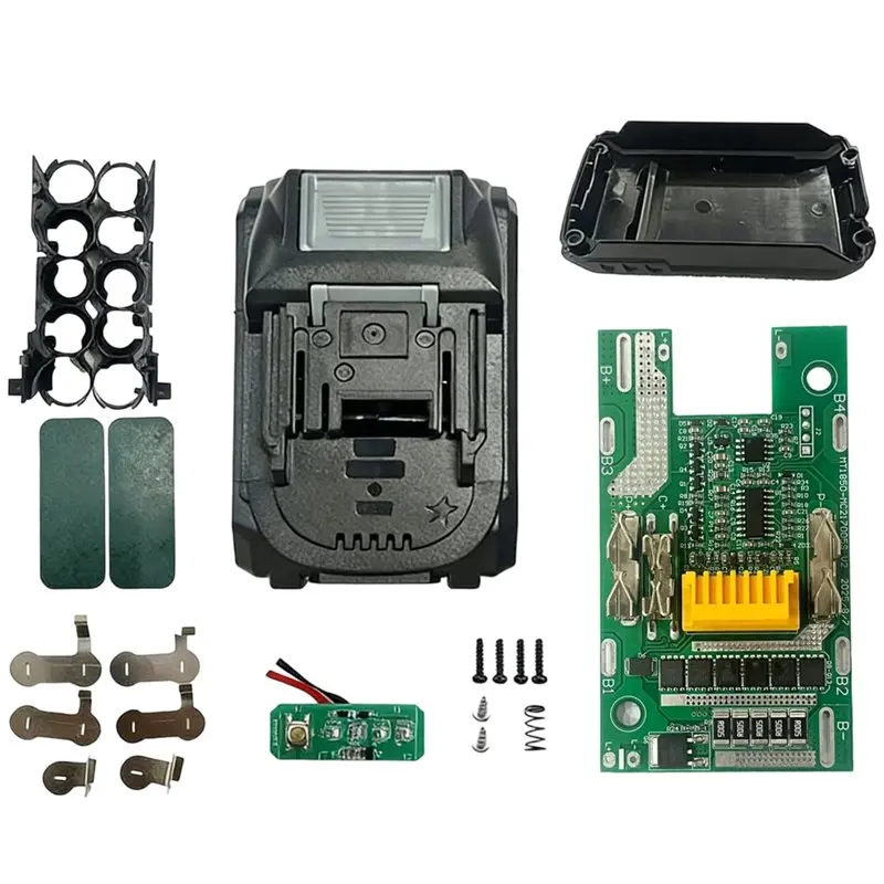 ABUG-For 5X21700 Battery Case Li- Battery Protection Board For BL1830/1840/1850/1860B 18-21V Power Tools