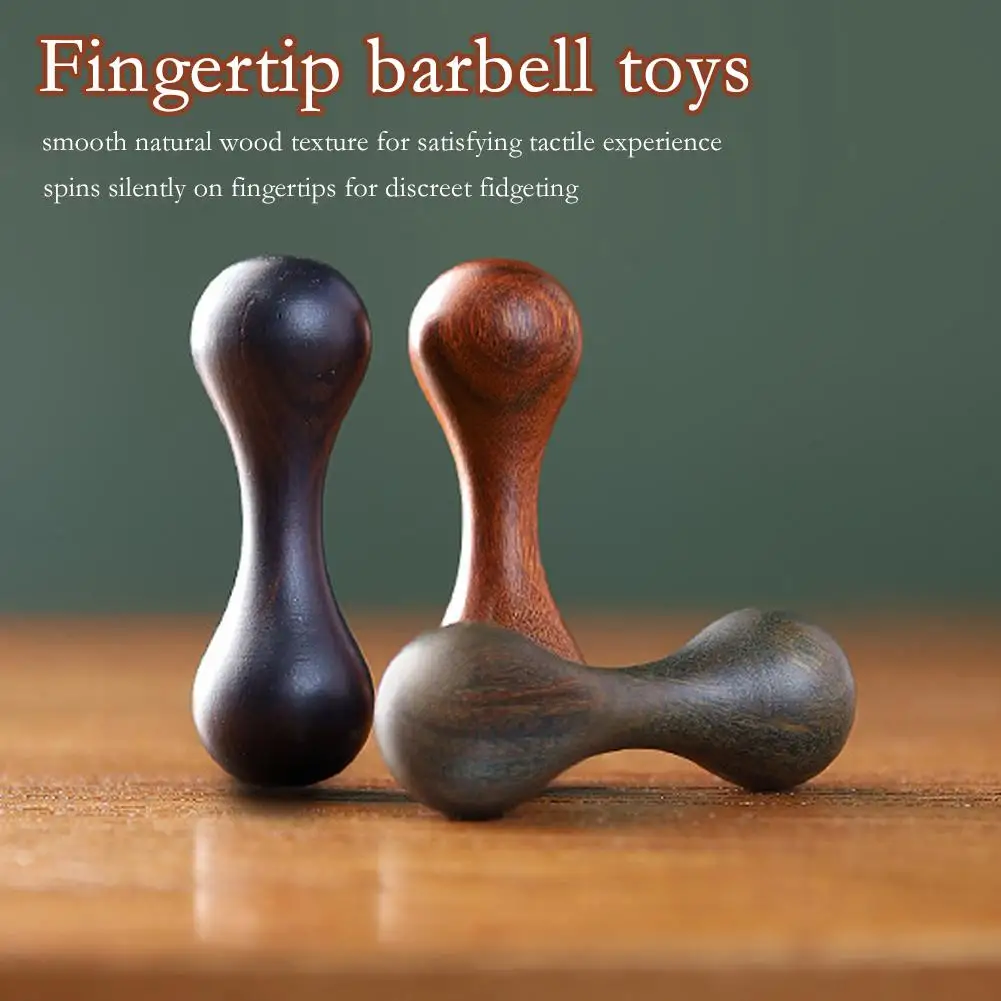 Mini Dumbbell - Decompression DIY Fingertip Joint Gyroscope - Decompression Finger Exercise Tool-Wooden for Knuckle Bone Design