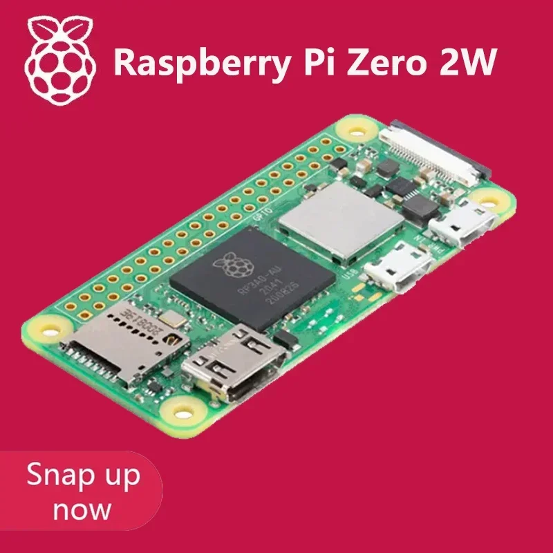 Raspberry Pi Zero 2W 1GHz Quad-core 64-bit Arm Cortex-A53 CPU 512MB SDRAM Bluetooth BLE&WiFi Pi 0 2 W No Pin Header