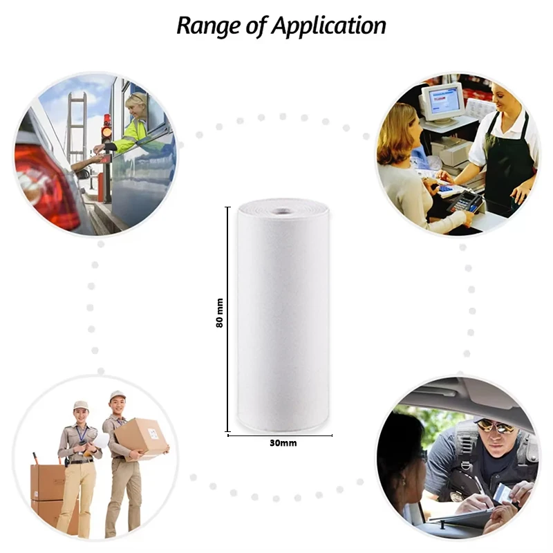 80mm Thermal Receipt Paper 3/6/10Rolls White Paper For 80mm Mini Portable Thermal Receipt Bill Printer For Business Printing