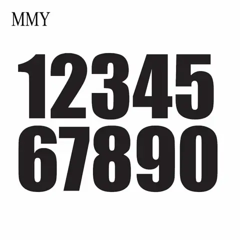 10cm 각 높이 0-9 숫자 재미 있은 비닐 데칼 스티커 자동차 스티커 창