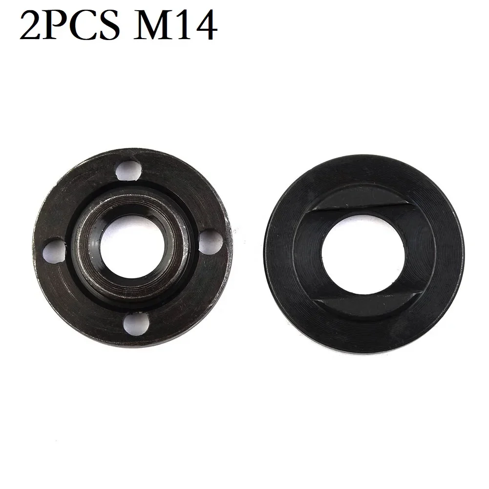 

2pc M14 Thread Replacement Angle Grinder Inner Outer Flange Nut For 14mm Spindle Thread Grinders Steel Lock Power Tool