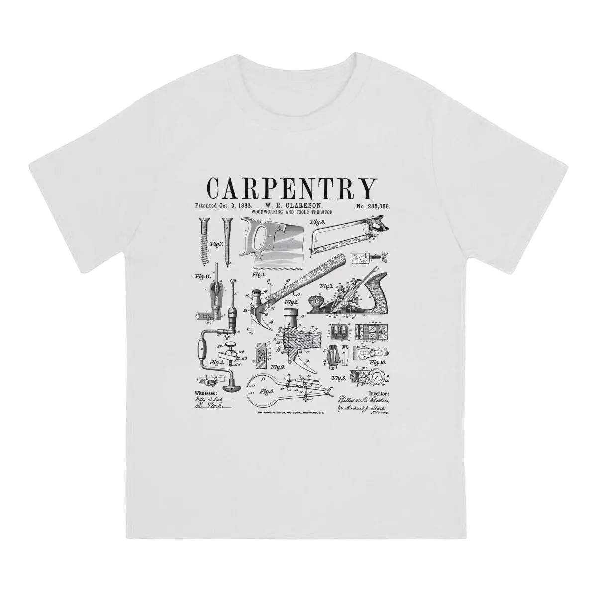 Carpenter Men's T Shirt Woodworking Humorous Tee Shirt Short Sleeve Round Neck T-Shirts Pure Cotton New Arrival Clothes