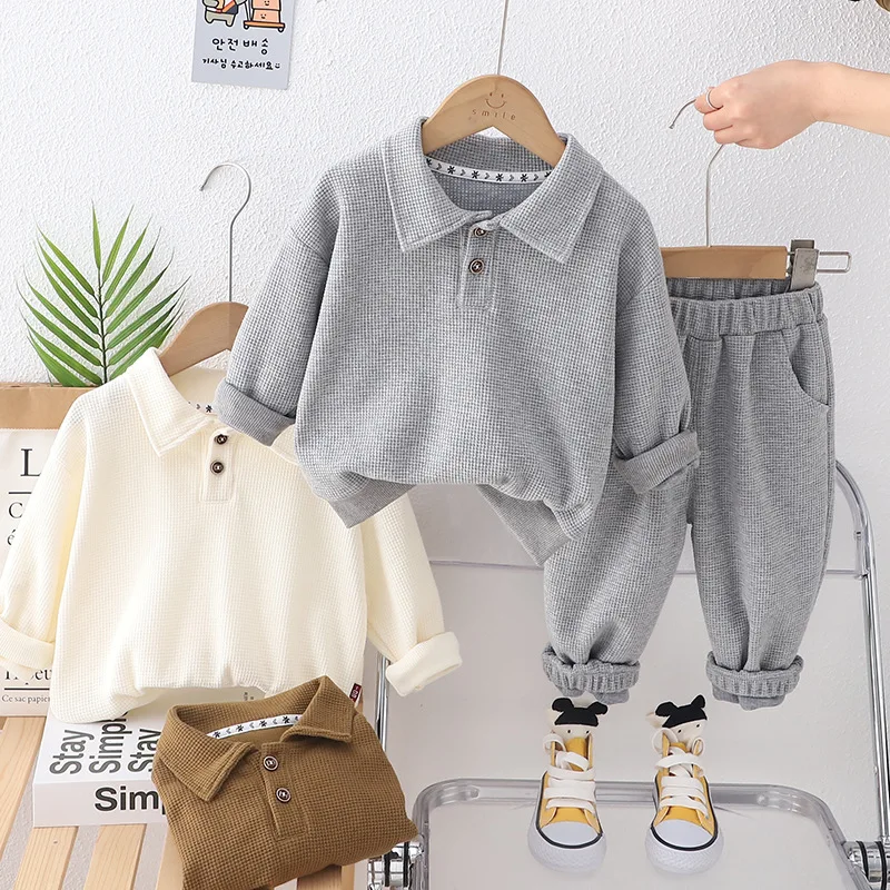 Boys Clothing Sets Boys Fashion Casual Outfits Children Loose Tops Pants 2 Pcs Spring Autumn Kids Sport Cute Suit 12M-5 Years