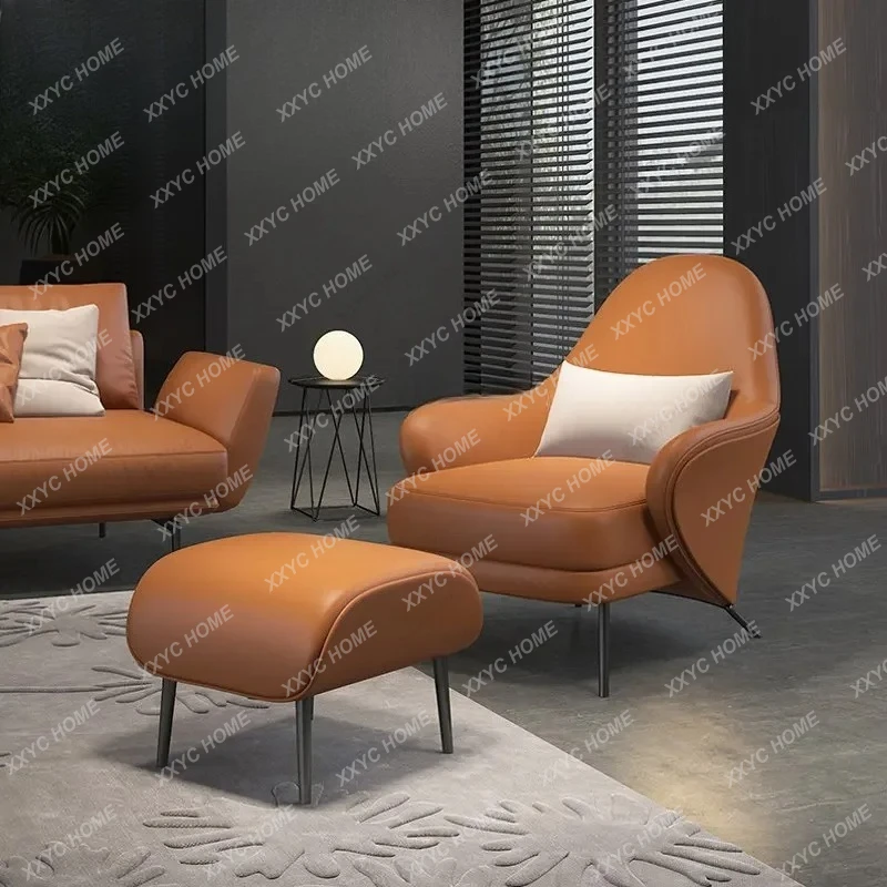 

simple single sofa ins modern light luxury orange design, living room home leisure