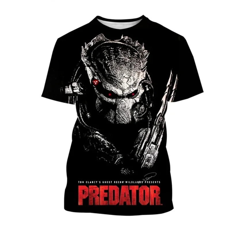 

Summer 2024 New 3D Printed Predator Graphic Men's T-shirt Hip Hop Street Wear Plus Size Loose Comfortable Breathable Top