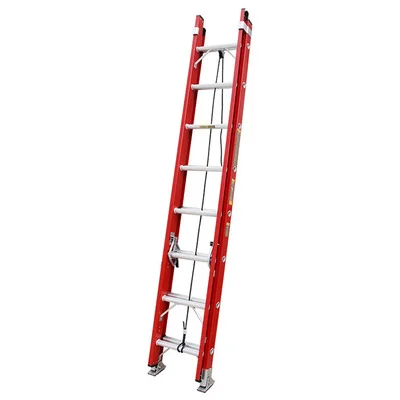 2 section extension ladder fiberglass industrial heavy duty