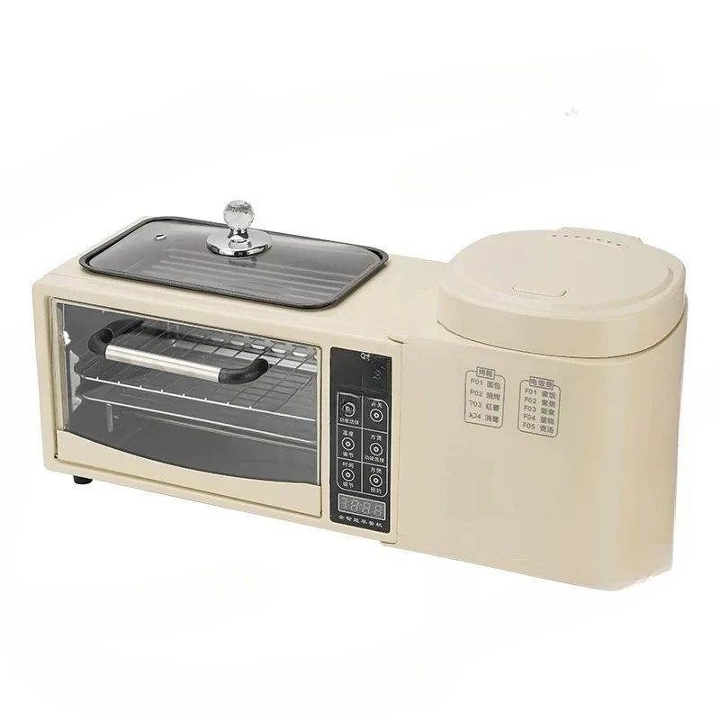 Multifunctional Breakfast Machine 4-in-1 Fried Hot Pot Electric Oven Household Rice Cooker Toaster Sandwich  Machine
