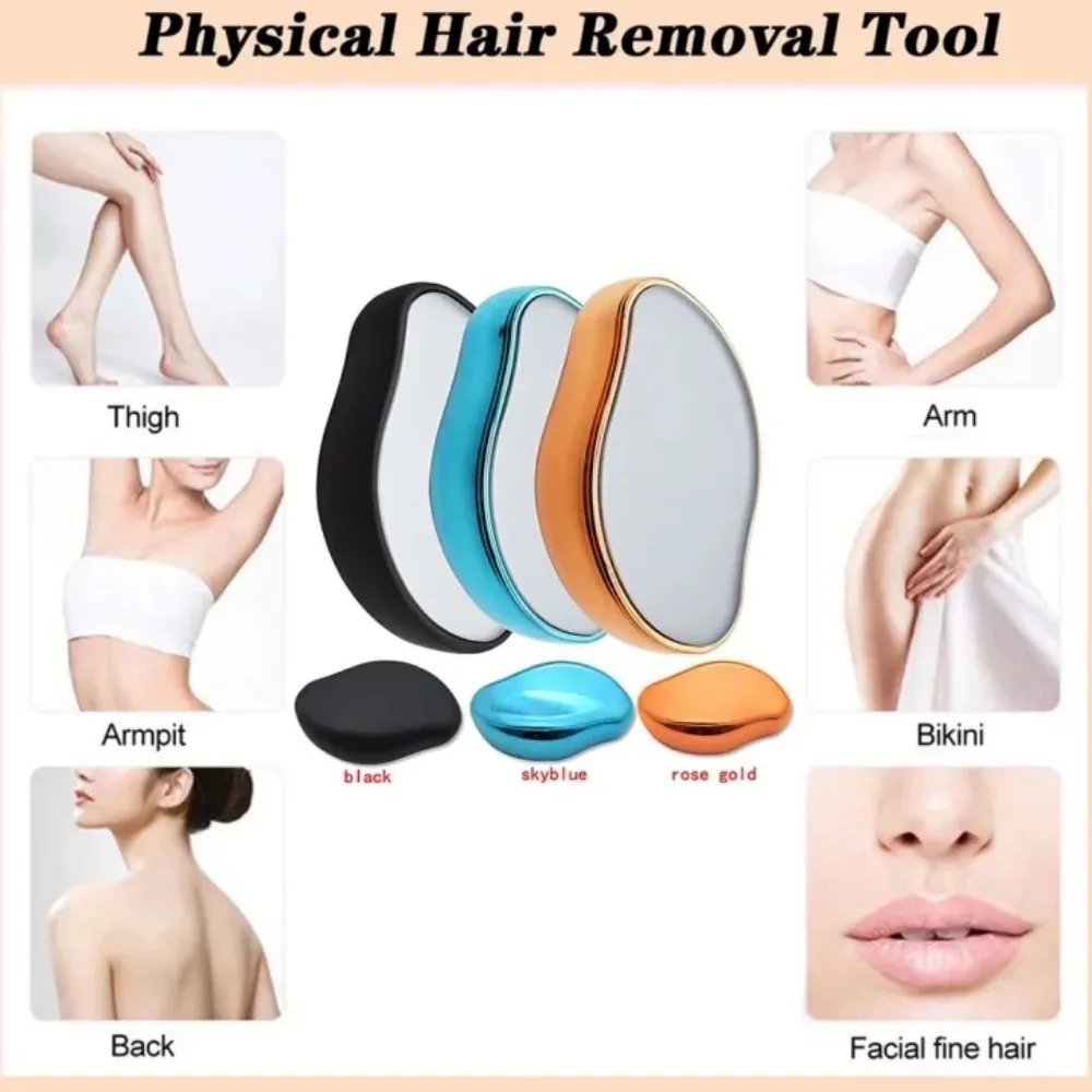 Hot Crystal Physical Hair Removal Eraser Glass Hair Remover Painless Epilator Easy Cleaning Reusable Body Care Depilation Tool