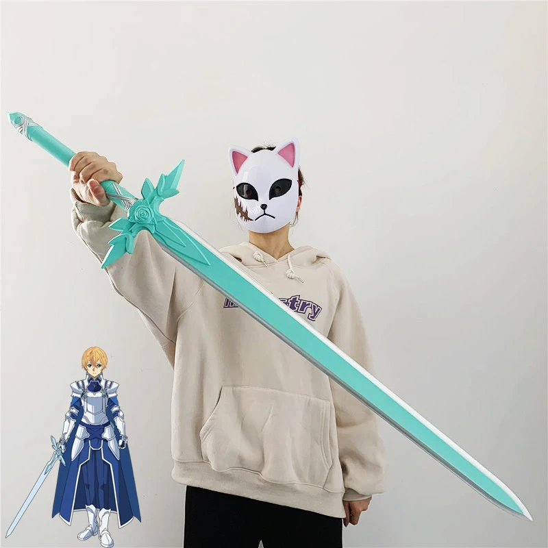 1:1 Sword Art Online Blue Rose Sword Elucidator Dark Repulsor Sword Kirigaya Kazuto Weapon Cosplay SAO Safety PU Prop Toy