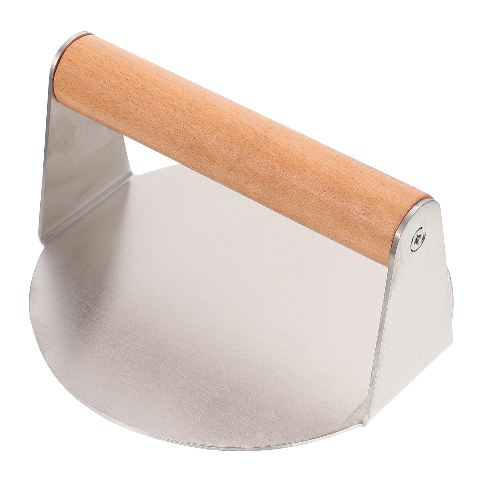 

1pc Manual Burger Press Meat Patty Maker Round Mold Kitchen Tool NonStick Durable WoodHandle ColorBox MultiFunction Practical