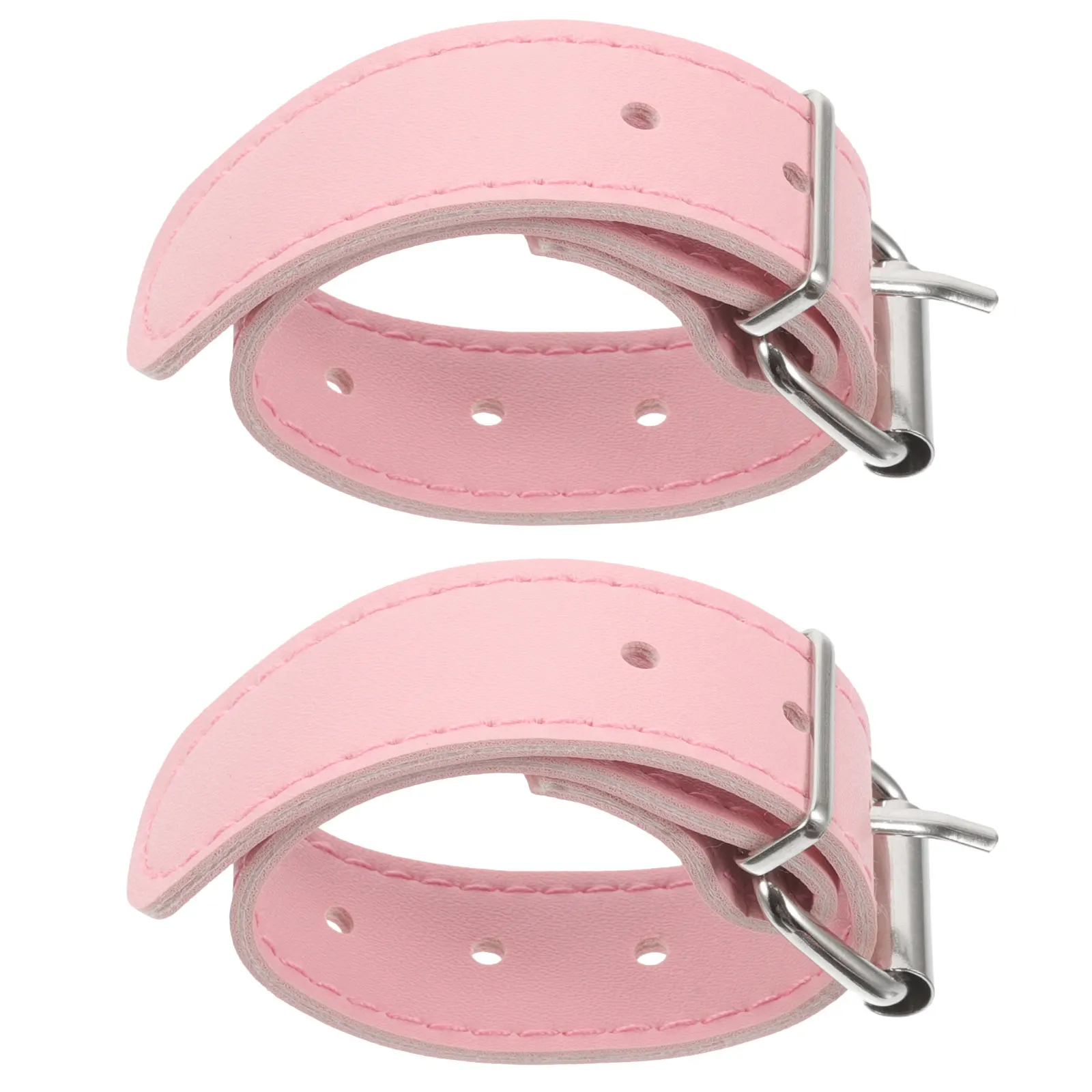 

1 Pair Bike Basket Straps Adjustable Belts Pink Color Cycling Accessories Sturdy Pu Straps Detachable