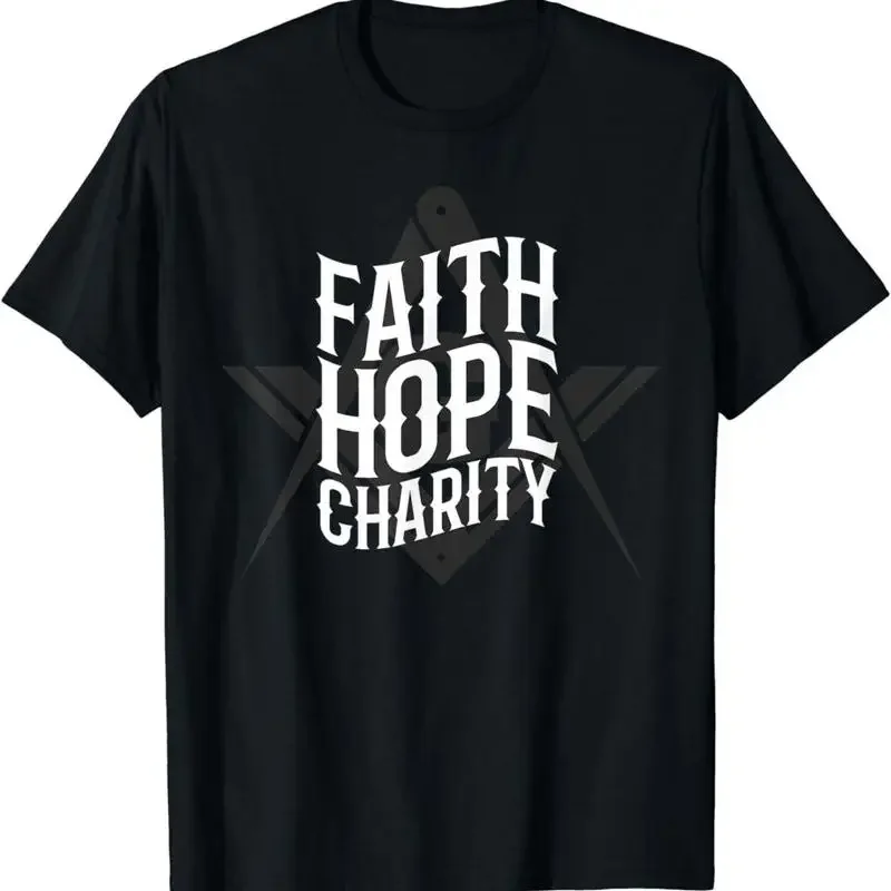 T-shirt carré de la foi, de l'espoir et de la charité maçonniques et t-shirt de franc-maçon