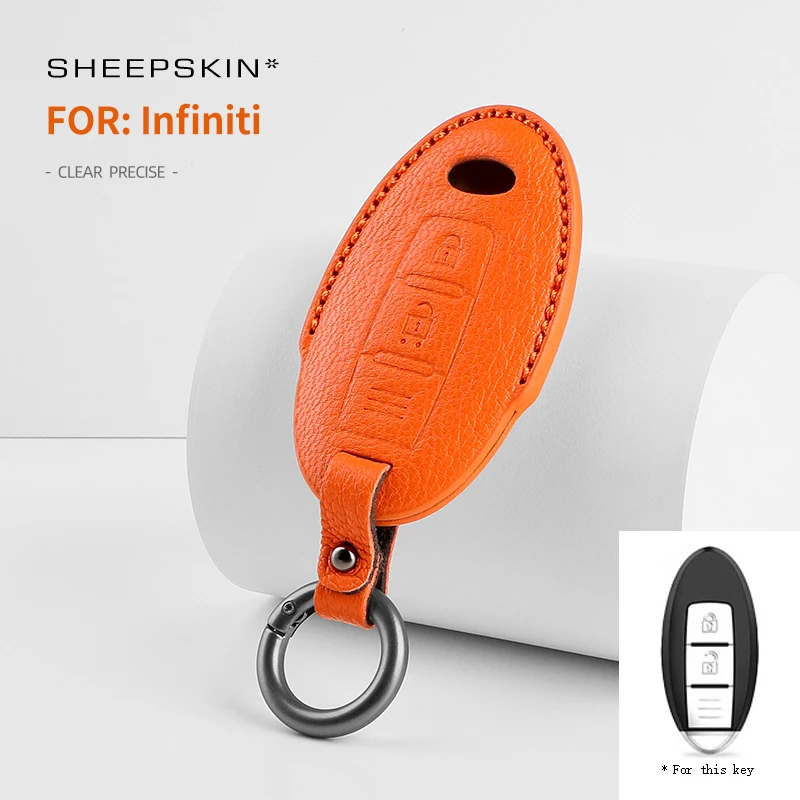 Applicable To  For Infiniti  Goatskin key bag  G25/Fx35/Q50L/Qx50/ Q70L /Q60L/ High-End Male And Female Car Key Holder