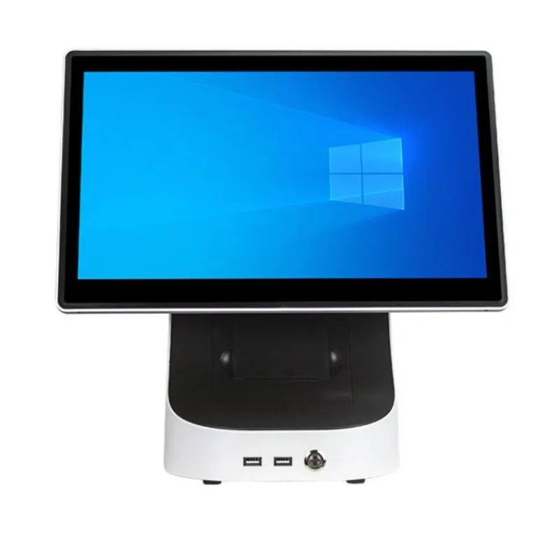 Cash register system integrated machine, vegetable fresh clothing retail dual-screen cash register