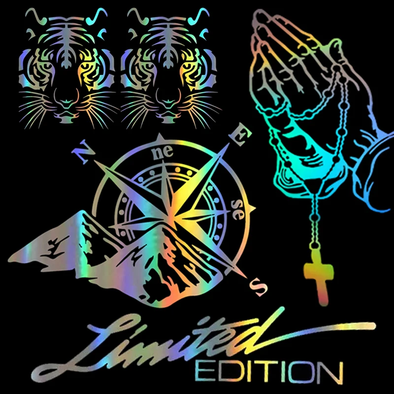 Auto Laser Aufkleber Mode Auto Körper Styling Dekoration Aufkleber Bunte Heckscheibe Aufkleber Dekor