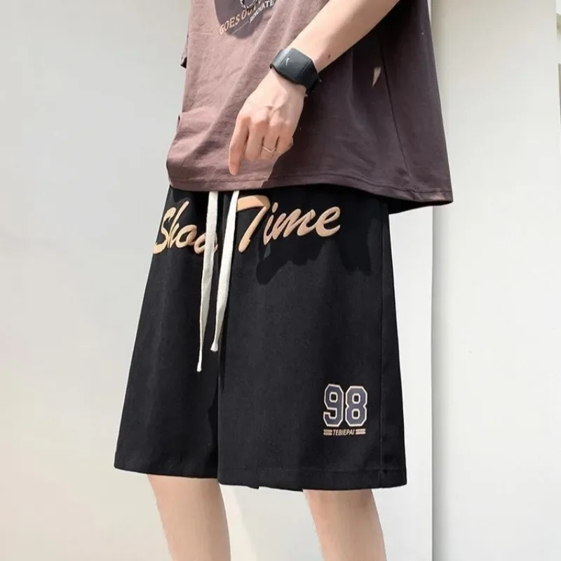 

Мешковатые шорты с карманами для мужчин, широкие мужские шорты с завязками и цветочным принтом, свободные винтажные повседневные шорты, новинка 2025, роскошные Xl