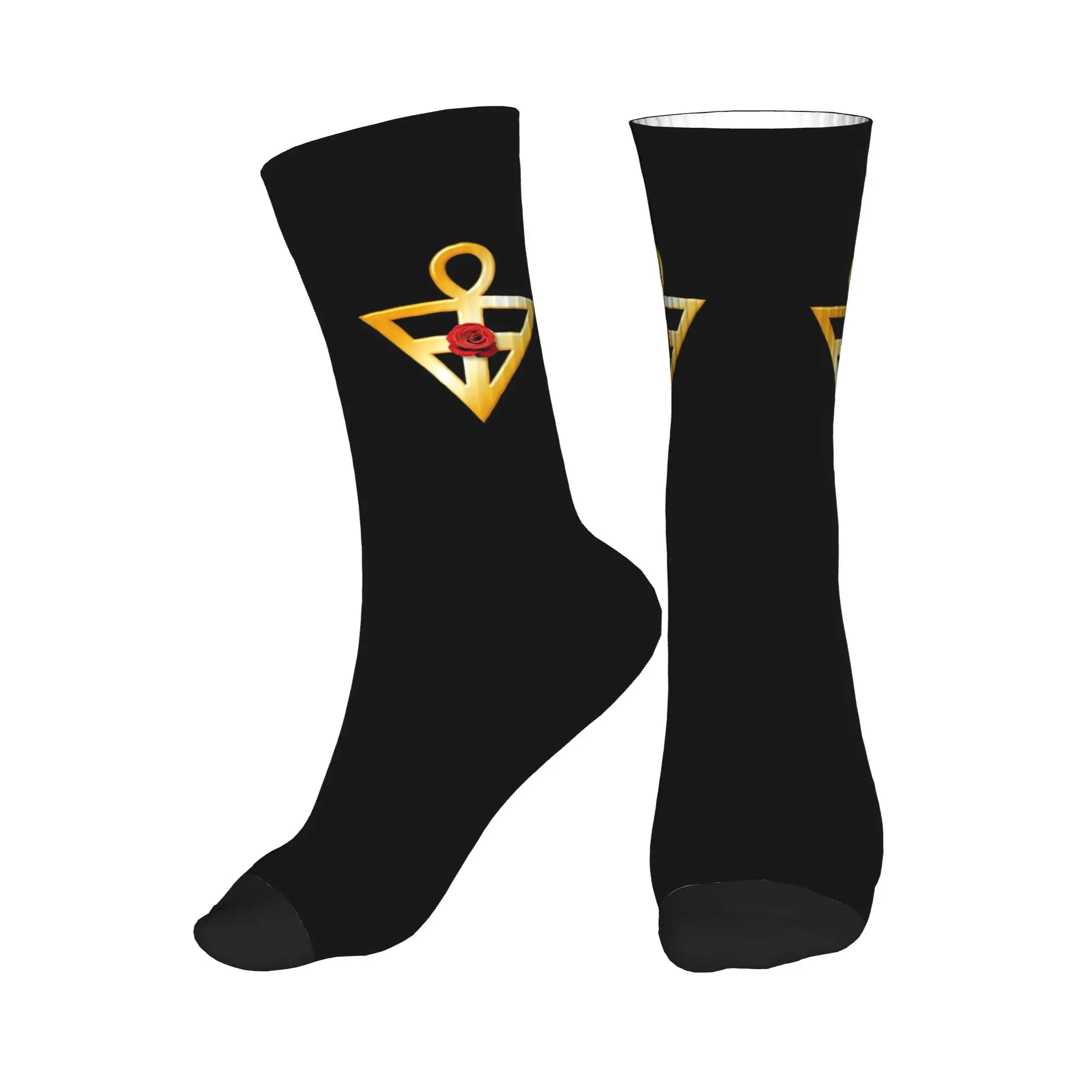 Emblem of the Rosicrucian Order   Dress Socks for Men Women Warm Fashion  Crew Socks