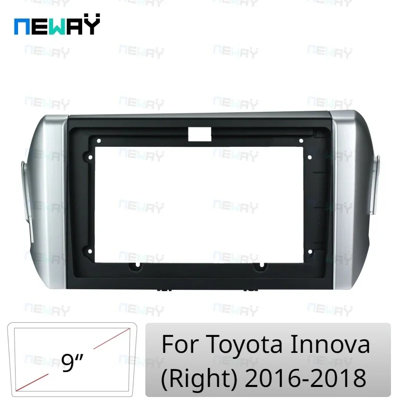 9Inch Car Radio Fascias Android Stereo Player 2 Din Head Unit Panel Dash Frame Installation Trim For Toyota Innova 2016-2018