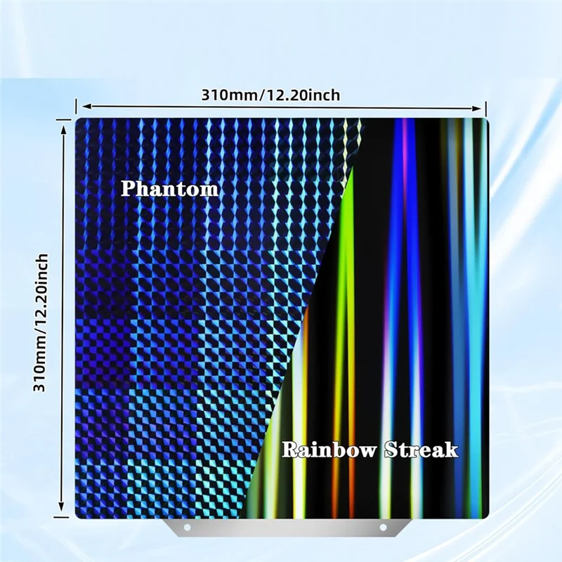 A34M-Foglio H1H strutturato su entrambi i lati 310X310mm, striscia arcobaleno flessibile + piastra di costruzione magnetica Phantom H1H per CR-10 CR-10S
