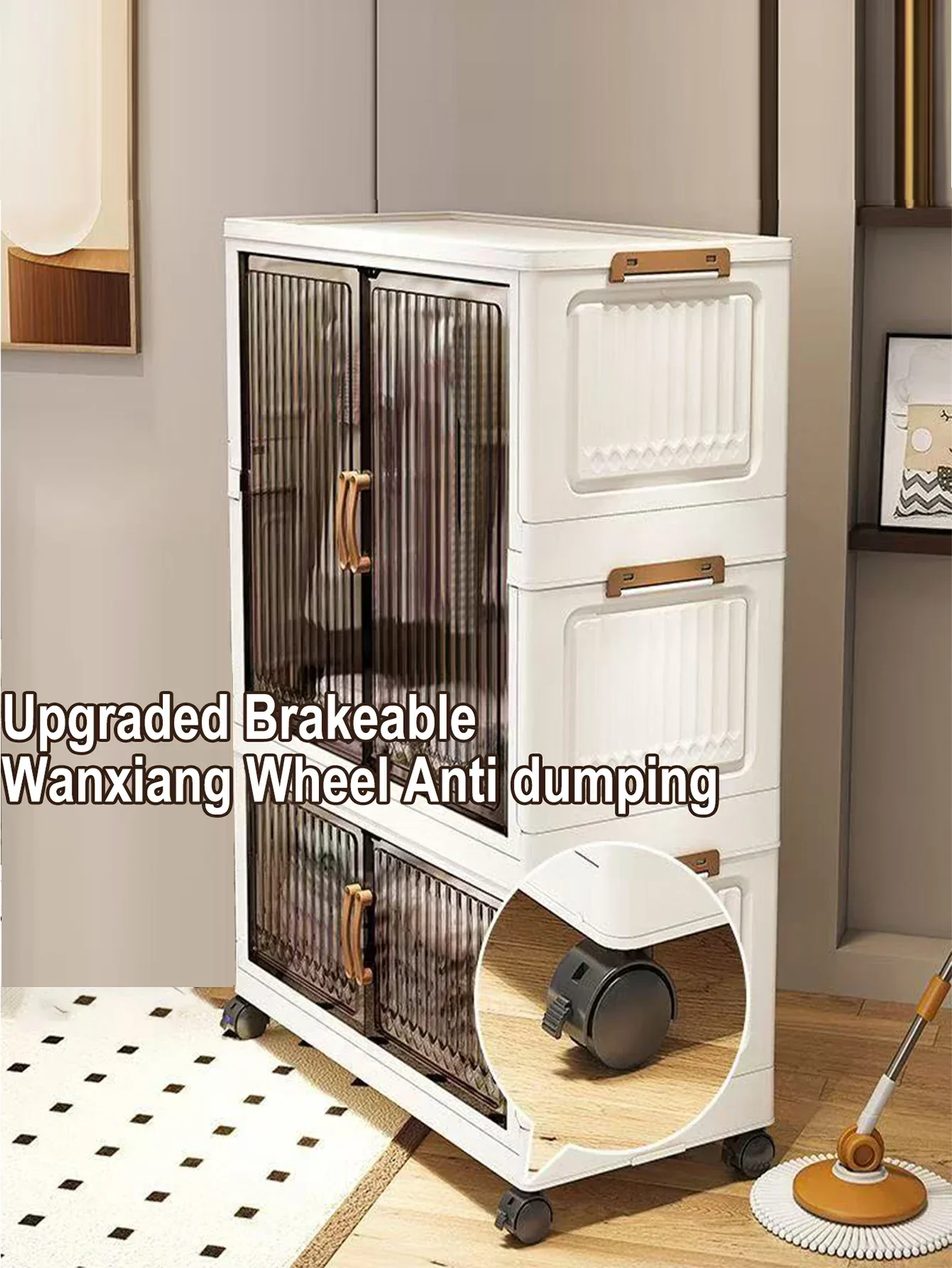 Multifunction Folding Storage Cabinet – Dustproof Closet Organizer 5