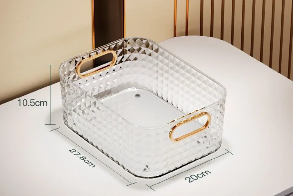 Box storage bathroom accessories Poatable With Handle Kitchen Desktop Makeup Organizers Basket Jewelry organizer Box