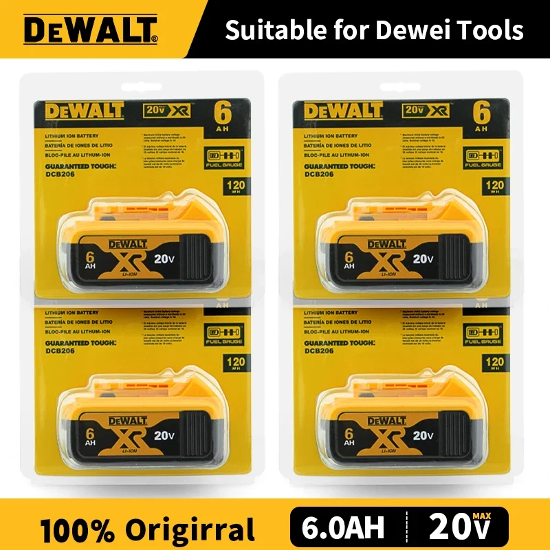Оригинальный сменный аккумулятор DeWalt 6 Ач/5 Ач 20 В DCD887 DCD805 DCF860 Dcd796 DCG406 DCF880 DCF512 DCD805, аккумулятор для электроинструментов