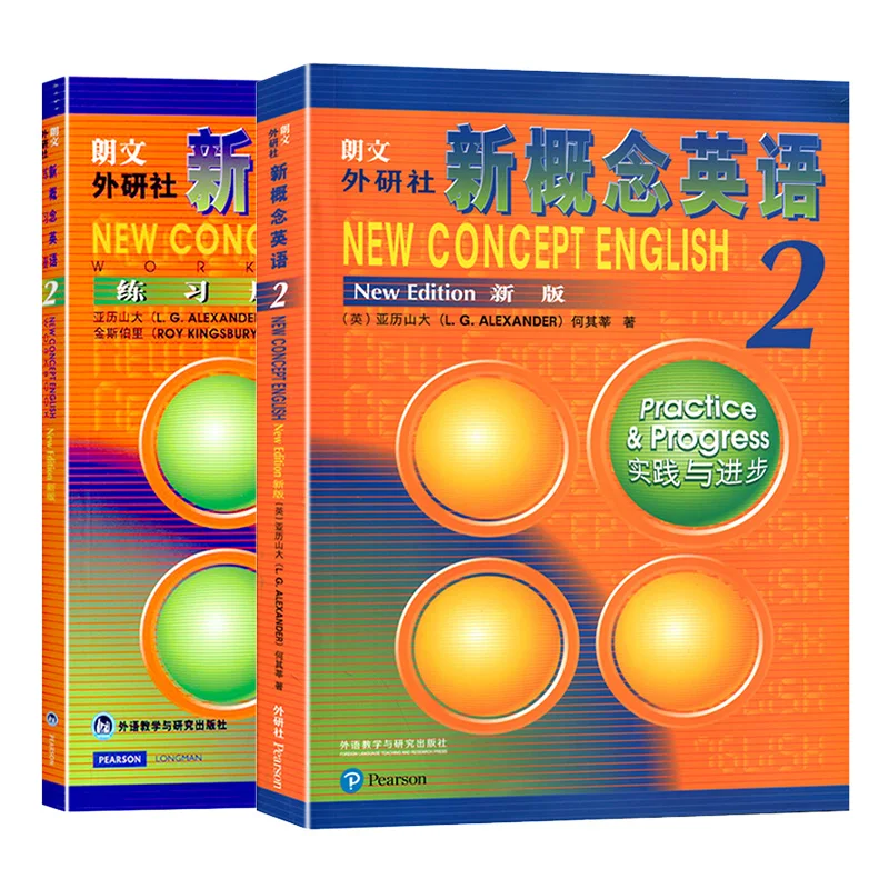 2pcs/set Concept English 2 Student Books/Workbook Research club Students self-study English textbooks