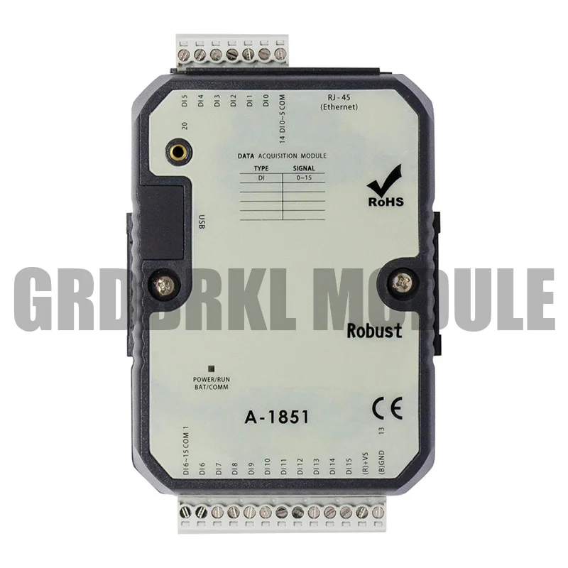 

A-1851 16DI 16 Digital Input Channel Acquisition Module Ethernet Digital IO Module MODBUS TCP IP Protocol 10-30VDC 24VAC