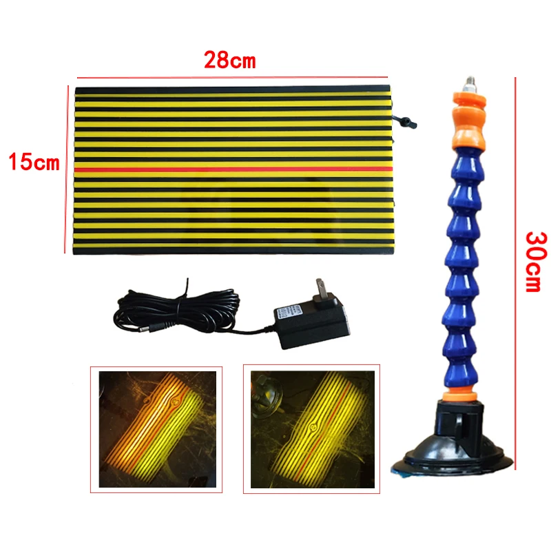 

Small Hail Dent Super PDR Light Dent Lamp Набор инструментов для ремонта вмятин Линейная граница с регулируемой подставкой Инструменты для ремонта вмятин автомобиля