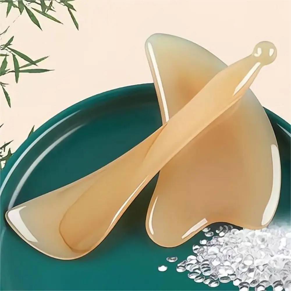 แบบพกพาเรซิ่นนวดคู่มือผิวขูด Guasha แผ่นหน้าคอกลับขา Gua Sha เครื่องขูดเครื่องมือ