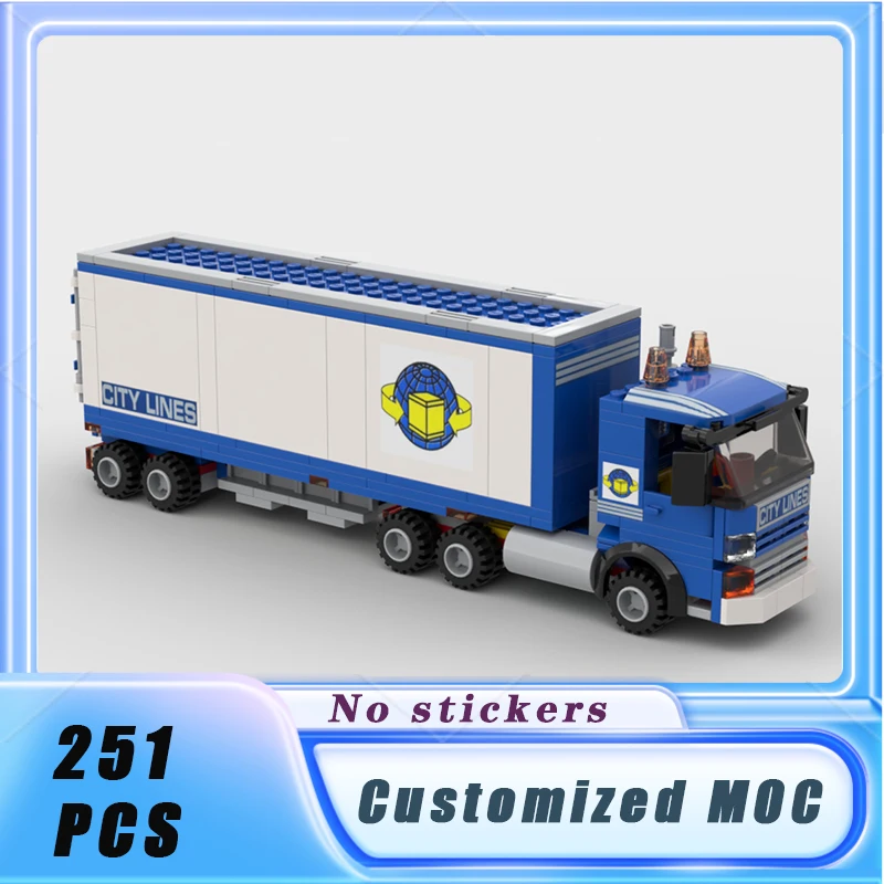 Vehicle Series City Lines Semi Truck Building Blocks Model Bricks Display Collection Children\'s Toys Gifts 251PCS