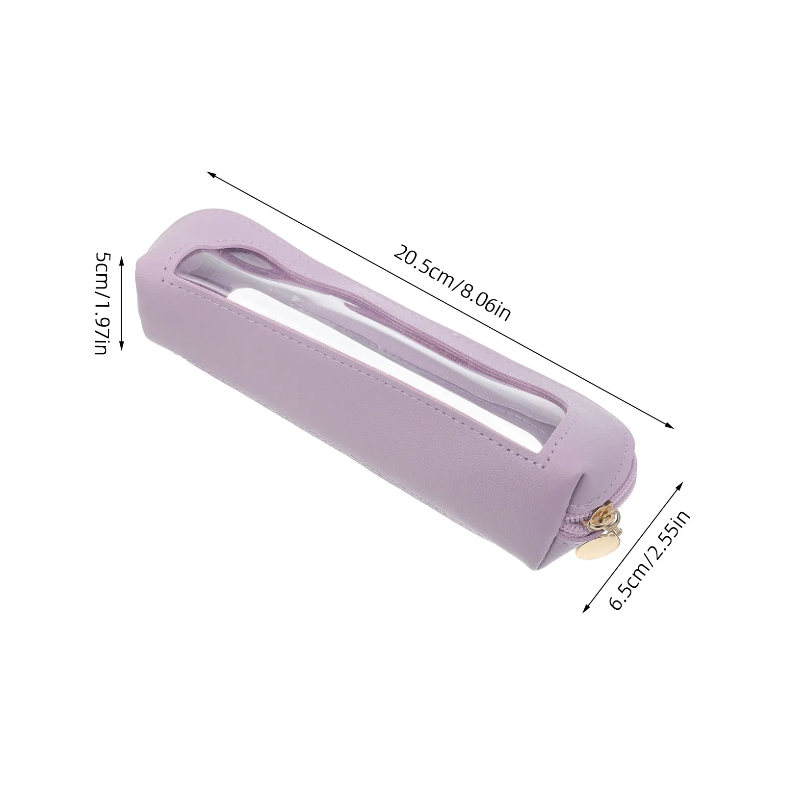 Bolsa ligera para brochas de maquillaje, para viajes, transporte diario, diseño transparente con cremallera resistente, organizador de herramientas de maquillaje