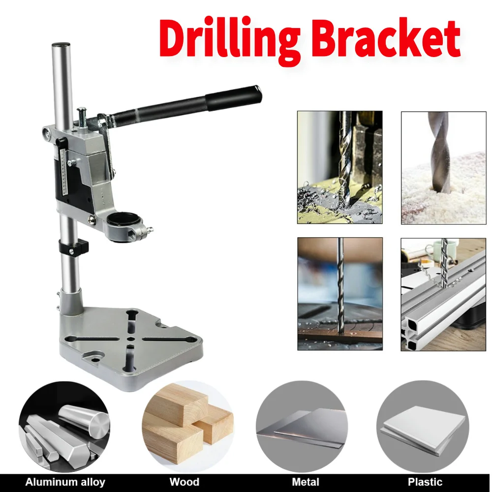 Electric Drill Stand Grinder Vise Bracket Woodworking Bench Table Top Drill Fixed Frame Aluminum Alloy Power Grinder Accessories