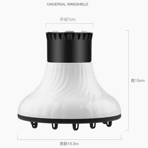 Universal Hair Dryer Diffuser for Curls and Blow Drying Electric Hairdressing Dryer Styling Tools Adjustable Blower Wind Cover 12 Main Sales Dryer with Curl Diffuser - №3