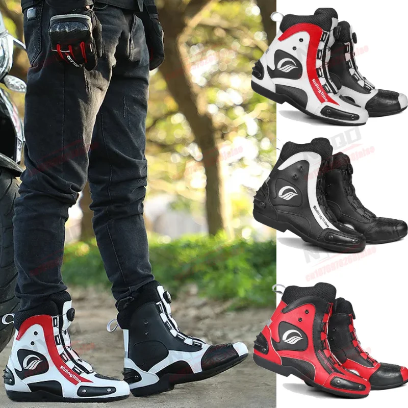 

Motorcycle Riding Shoes for Men, Summer Safety, Anti Fall, Waterproof, Comfortable, All Season Commuting Shoes