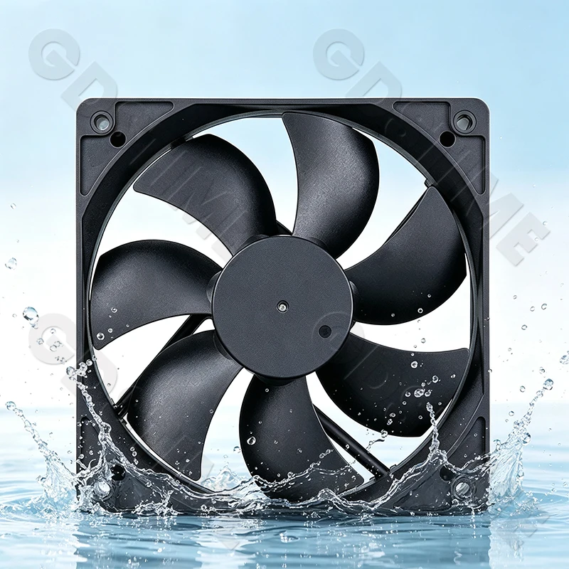 Gdstime DC 12V Waterproof Cooling Fan IP67/IP68 8025 12025 Dustproof Cooler 6025 12038 12032 Ball/Oil Brushless High Power Fan