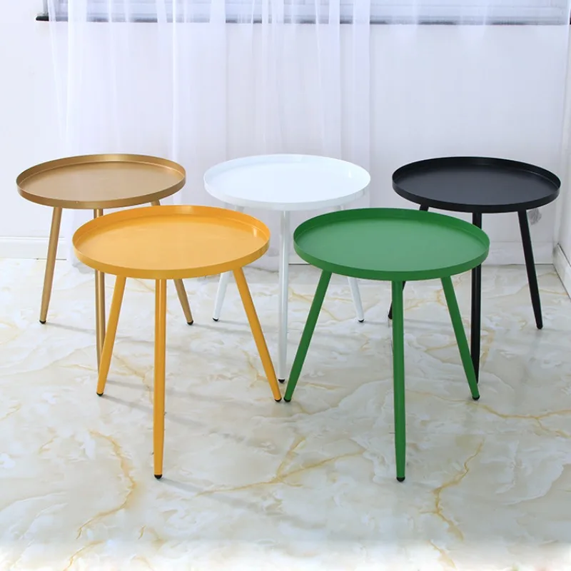 Cross-border Nordic wrought iron small coffee table decorative table modern simple sofa side corner table living room side
