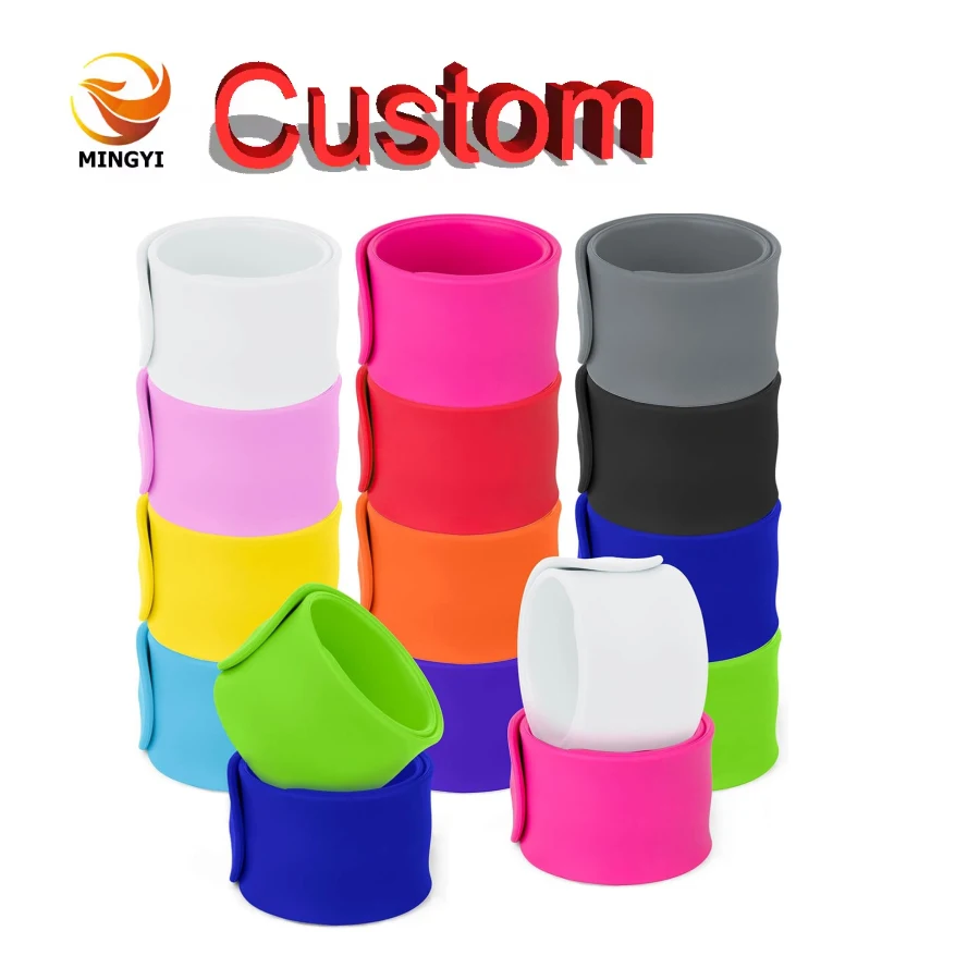 20 pezzi MINGYI Braccialetti schiaffo in silicone personalizzati Braccialetti in gomma personalizzati Fascia schiaffo per eventi di bomboniere