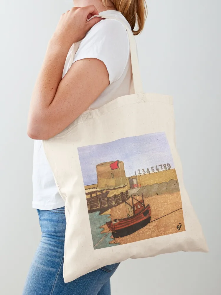 

Fishermans Beach, Hythe, Kent - Firing Range & Martello Tower Tote Bag Women's shopper bag shopper bag woman Canvas women