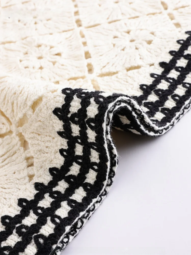 JZZDEMM uitgehold Geborduurd Gebreid Vest vrouwen Svel Overhead irt Dunne Zomer Nieuwe Sle 2025 ort Lengte