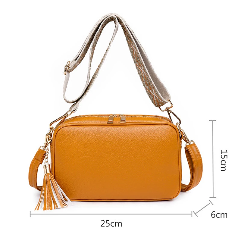 Women’s Bags 2022 New Trend Handbags Purple Simple Zipper Tassel Design Messenger Bag Female Small Bags Crossbody Bags for Women